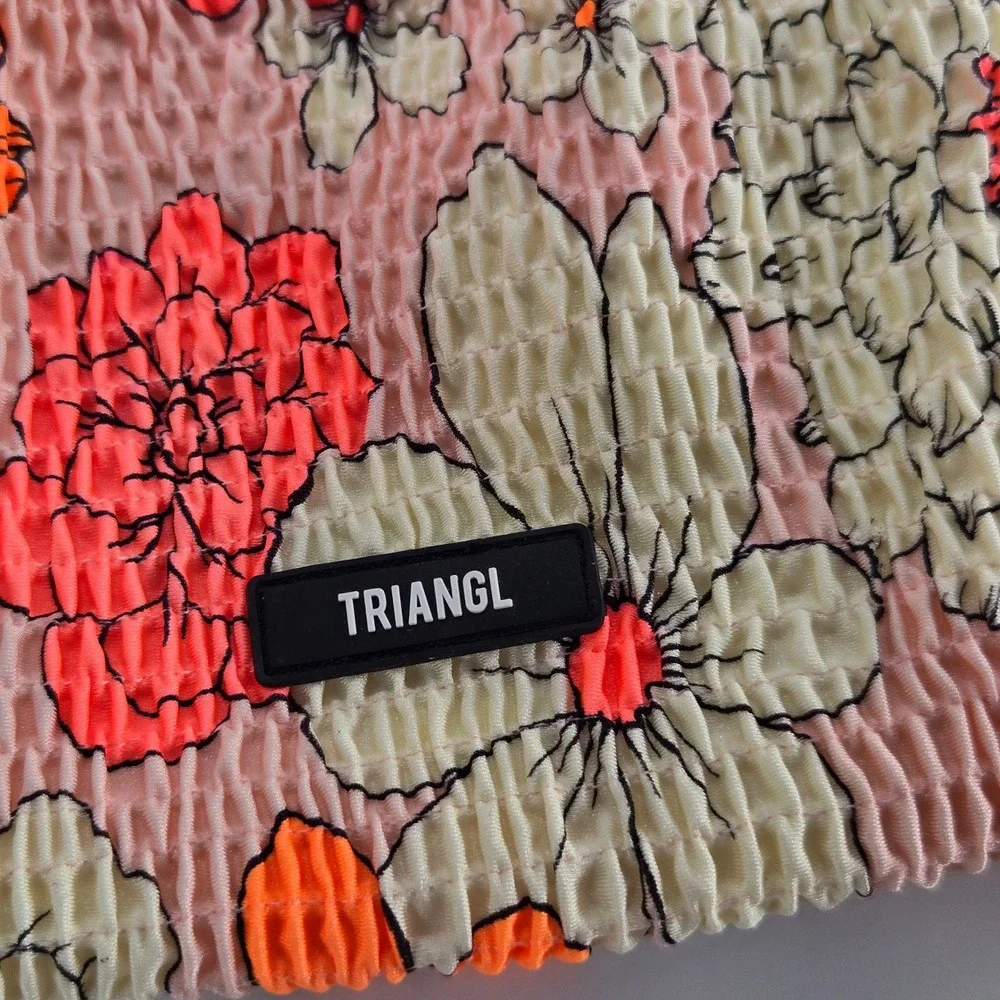 TRIANGL Floral‎ Drawstring Bag Pouch Makeup Swim Bikini Lingerie Travel